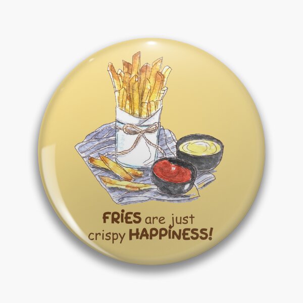 Item preview, Watercolor French Fries Crispy Happiness Quote  designed and sold by Green2711.