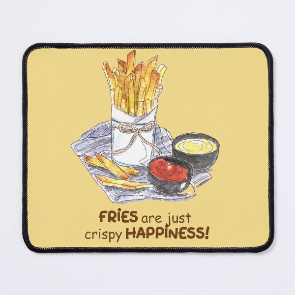 Item preview, Watercolor French Fries Crispy Happiness Quote designed and sold by Green2711.