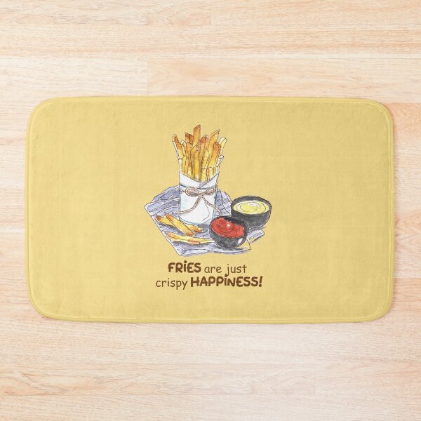 Item preview, Watercolor French Fries Crispy Happiness Quote  designed and sold by Green2711.