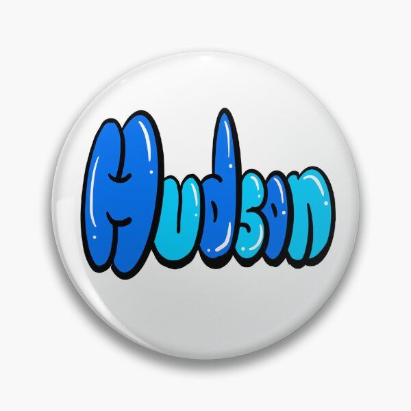 Item preview, Hudson name in blue Top 10 best personalized gifts for boys and men named Hudson designed and sold by Artonmytee.