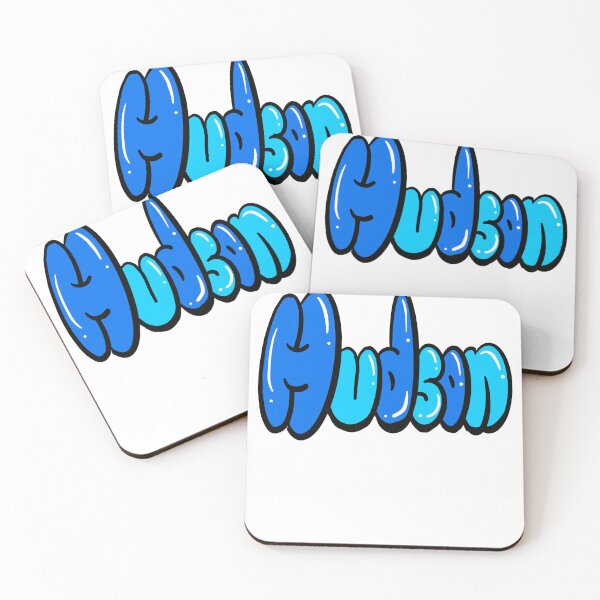 Item preview, Hudson name in blue Top 10 best personalized gifts for boys and men named Hudson designed and sold by Artonmytee.