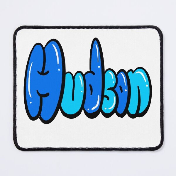 Item preview, Hudson name in blue Top 10 best personalized gifts for boys and men named Hudson designed and sold by Artonmytee.