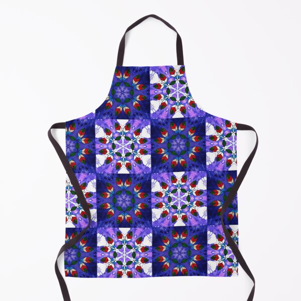 Item preview, Checkered pattern with abstract botanical leafy mandalas designed and sold by Prem-Adri.