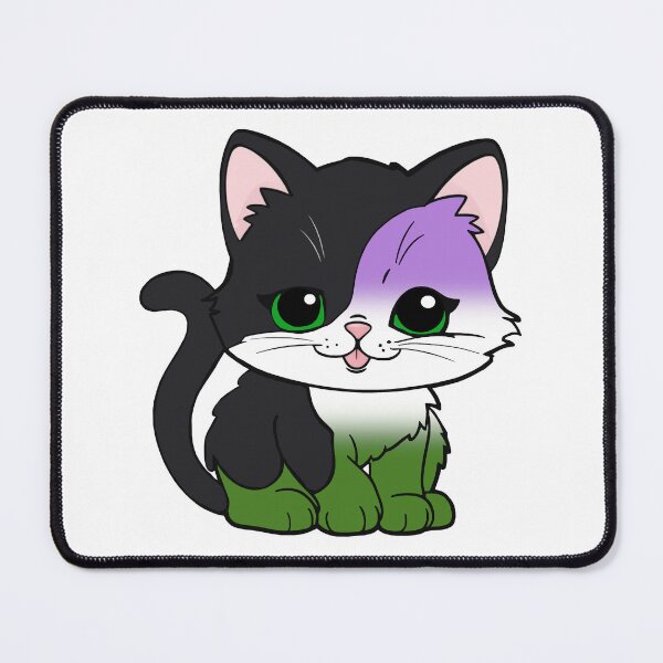 Item preview, Kawaii Genderqueer Cat – Genderqueer Pride Cute Design designed and sold by Travelslightly.