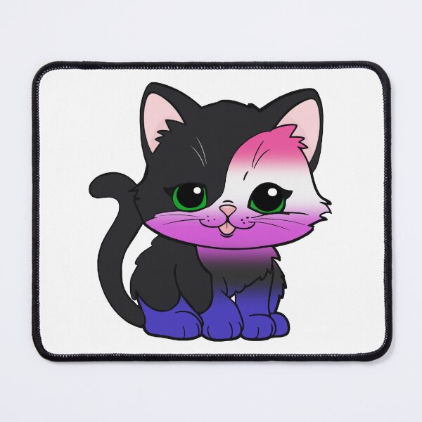 Item preview, Kawaii Genderfluid Cat – Genderfluid Pride Cute Design designed and sold by Travelslightly.