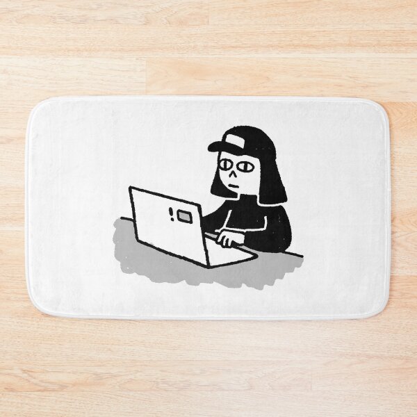 Item preview, Focused Computer User Minimalist Illustration designed and sold by zzz888.