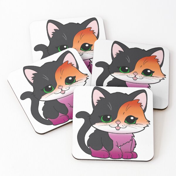 Item preview, Kawaii Lesbian Cat – Lesbian Pride Cute Design designed and sold by Travelslightly.