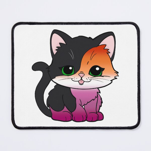 Item preview, Kawaii Lesbian Cat – Lesbian Pride Cute Design designed and sold by Travelslightly.