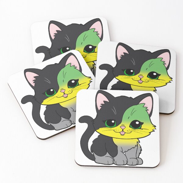 Item preview, Kawaii Lithromantic Cat – Lithromantic Pride Cute Design designed and sold by Travelslightly.