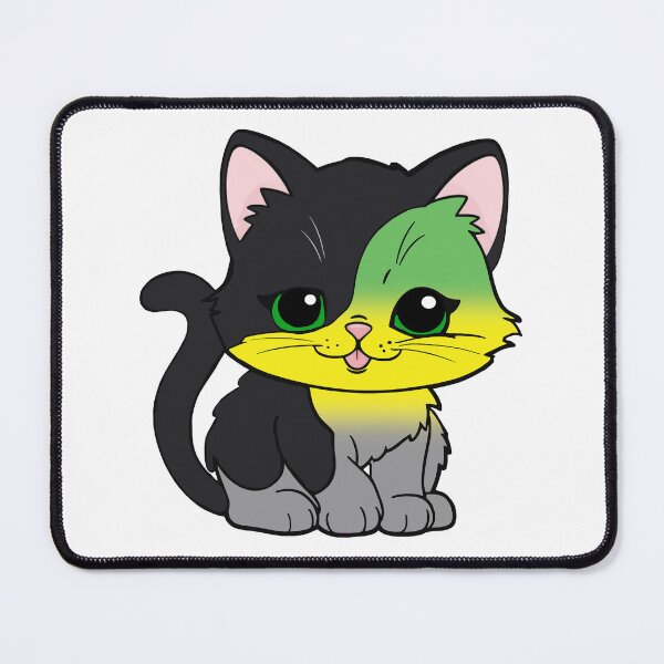 Item preview, Kawaii Lithromantic Cat – Lithromantic Pride Cute Design designed and sold by Travelslightly.