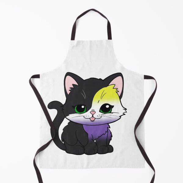 Item preview, Kawaii Nonbinary Cat – Nonbinary Pride Cute Design designed and sold by Travelslightly.