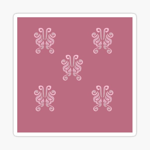 Item preview, Pink Flourishes on Faded Raspberry  designed and sold by JaygiesDesign.