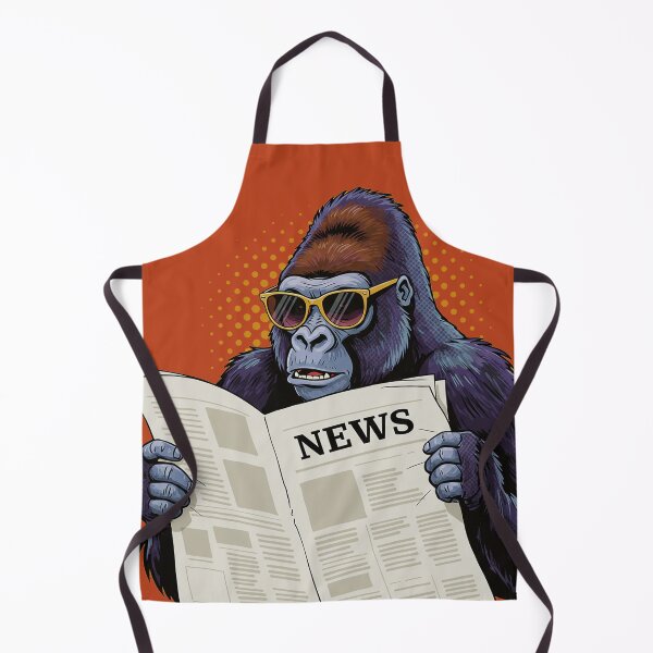Item preview, Newspaper-Loving Gorilla designed and sold by store-wasabi.