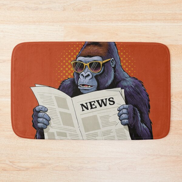 Item preview, Newspaper-Loving Gorilla designed and sold by store-wasabi.
