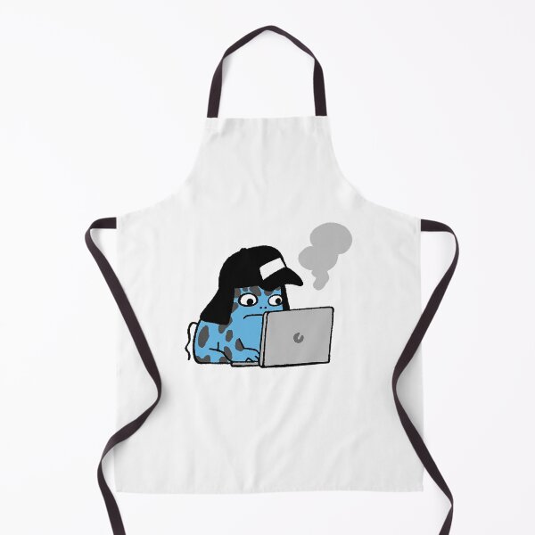 Item preview, Frustrated Blue Frog Laptop Illustration designed and sold by zzz888.