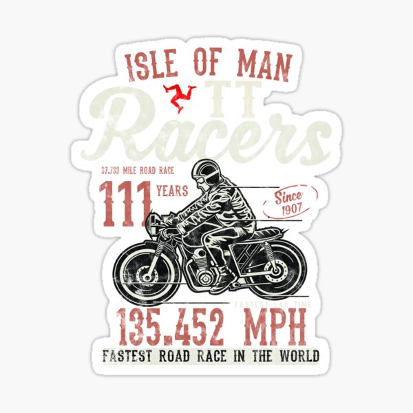 Isle Of Man TT Races Top Speed Racing 3 Legs Of Man Manx Flag Sticker