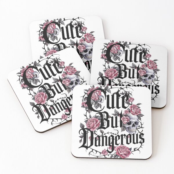 Item preview, Cute But Dangerous - Gothic Skull & Roses Aesthetic designed and sold by QuirkySpark.