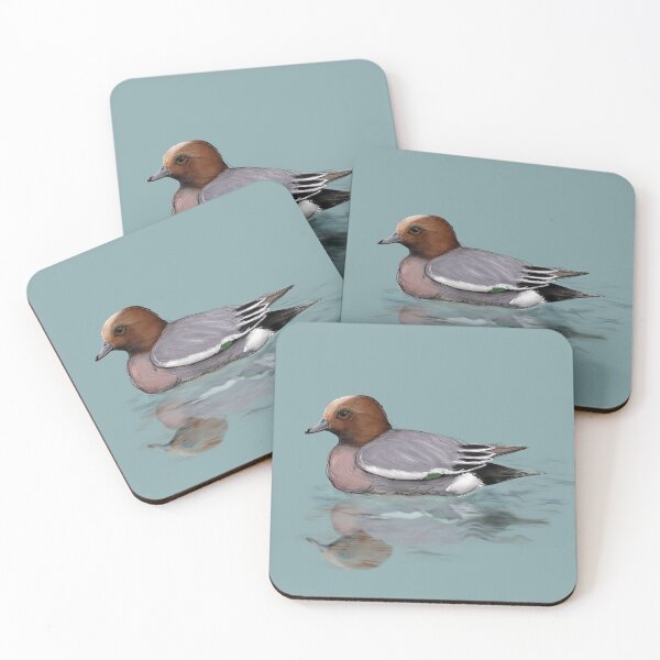 Item preview, A drawing of a swimming wigeon designed and sold by Bwiselizzy.