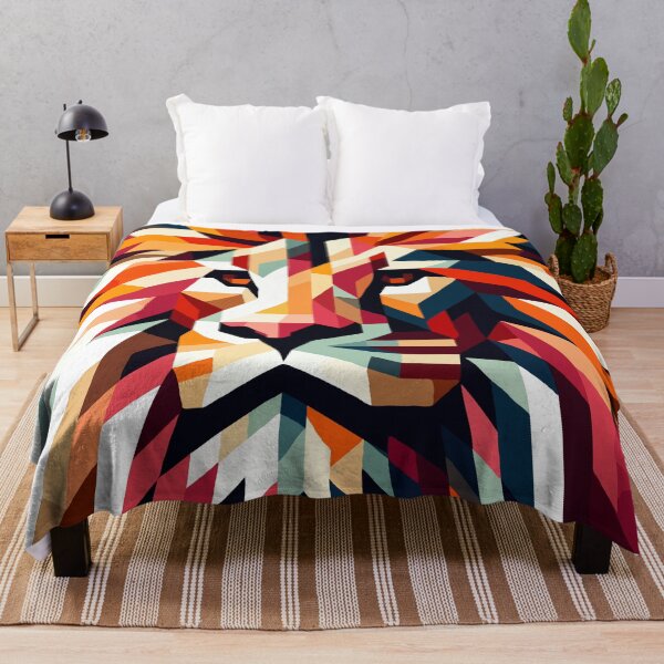 Item preview, Abstract Geometric Lion Art designed and sold by houta.