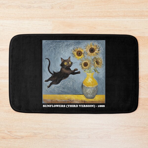 Item preview, Sunflowers Cat Meme Art Graphic designed and sold by Blok45.