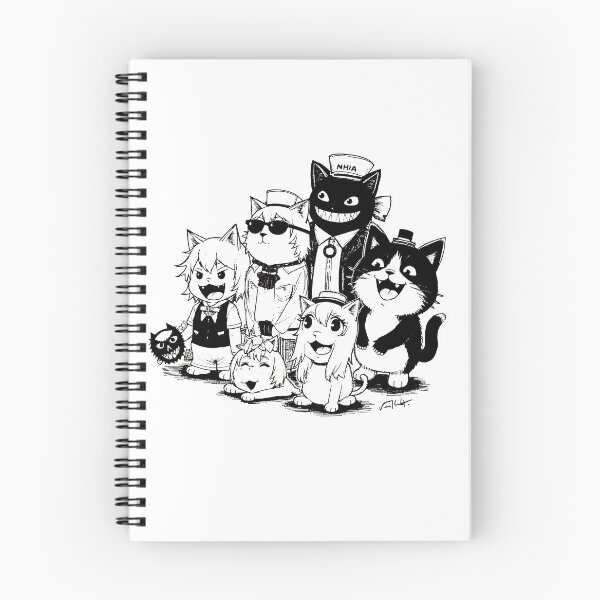 Item preview, Crazy cute funny cats in japan style manga anime ink drawing designed and sold by VonKalt.