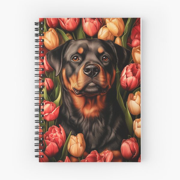 Item preview, Rottweiler with Tulips designed and sold by PetsArt.