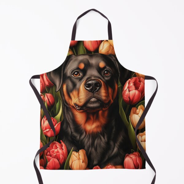 Item preview, Rottweiler with Tulips designed and sold by PetsArt.