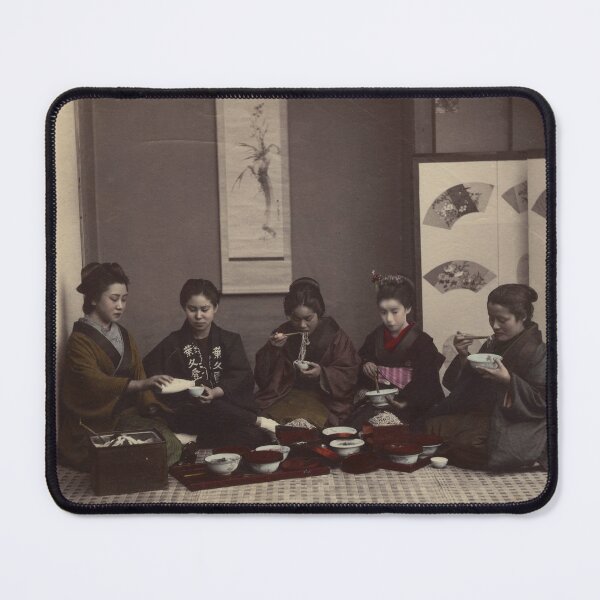 Item preview, Japanese women having lunch  designed and sold by 19th Century in Color.
