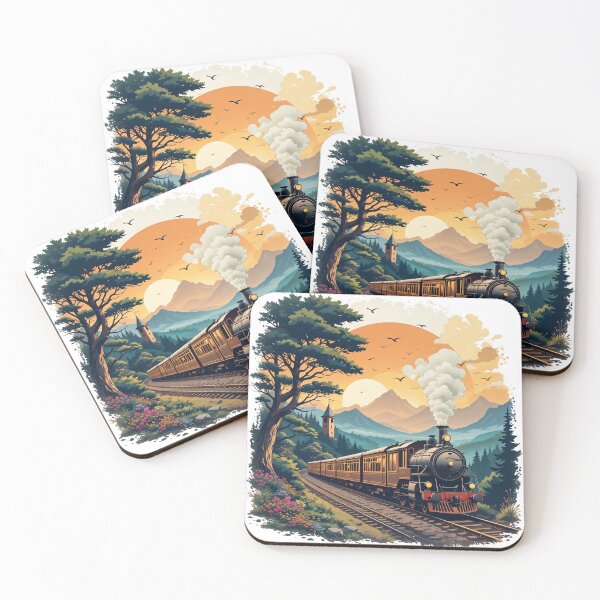 Item preview, Vintage Train Travel - Nostalgic and Adventurous Design for Home Decor, Fashion and Accessories Redbubble designed and sold by latelierdechris.