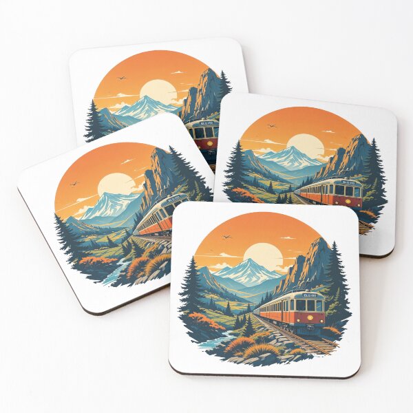 Item preview, Vintage Steam Train - Nostalgic and Adventurous Illustration for Home Decor, Fashion and Accessories Redbubble designed and sold by latelierdechris.
