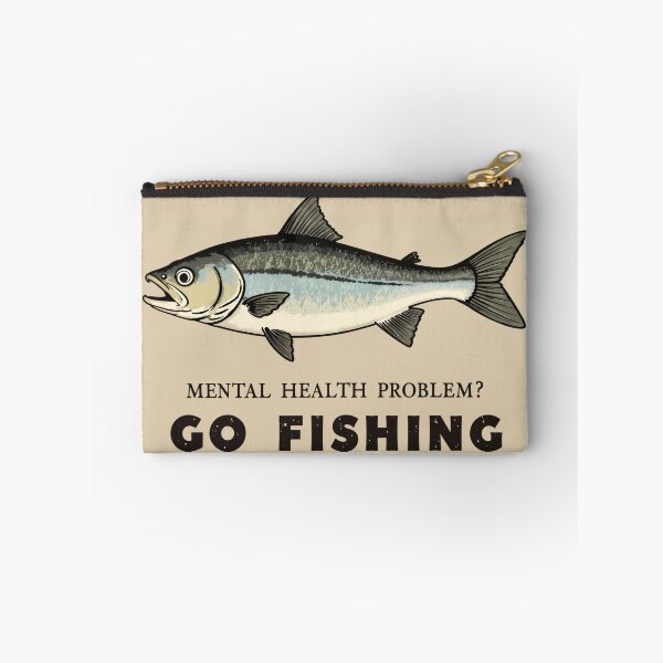 Item preview, Vintage Fishing Illustration - Mental Health Problems? Go Fishing designed and sold by FinSail.