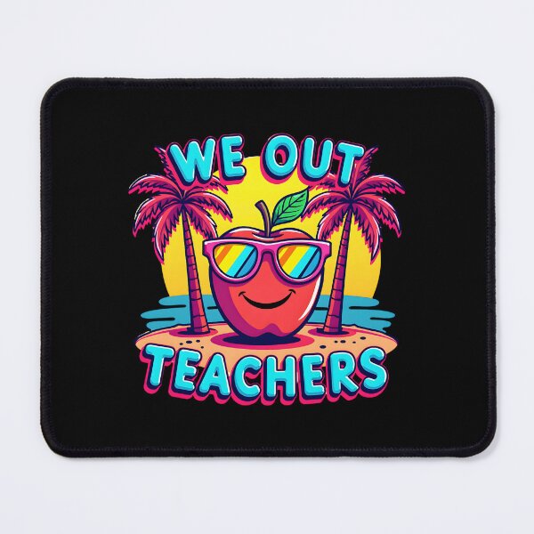 Item preview, Apple smile with Sunglasses and Palm Trees - We Out Teachers Design designed and sold by DesignDoodleArt.