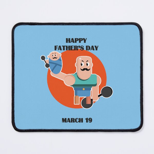 Item preview, Happy Father's Day on March 19 with a strong man who lifts his son up designed and sold by Martapp.