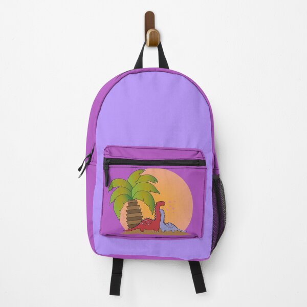 Item preview, Dinosaur father of the diplodocus type with his son on a tropical island. Perfect gift for birthday or Father's Day, t-shirt or sticker designed and sold by Sock Garden.