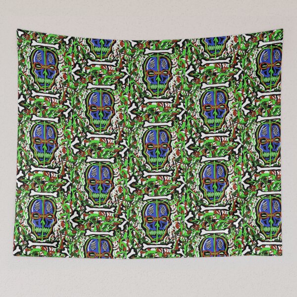 Item preview, Colorful skull and bones designed and sold by pawelkinart.