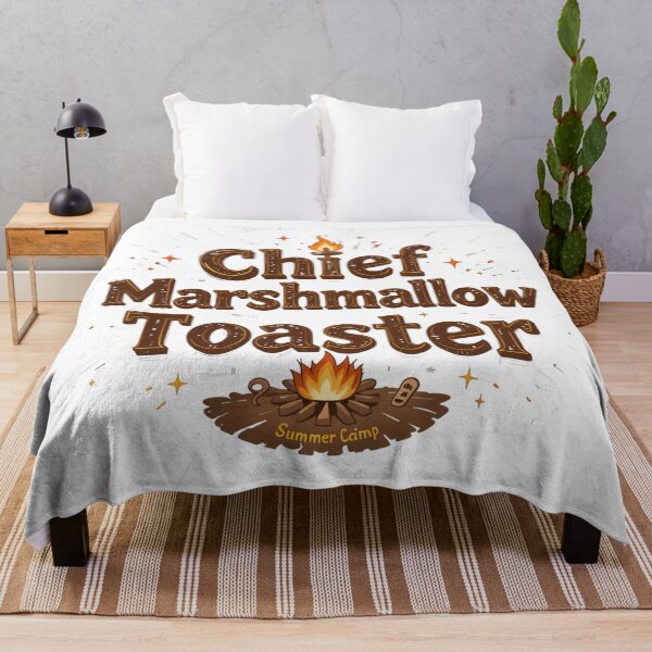 Aperçu de l'œuvre Chief Marshmallow Toaster - Design Amusant et Festif pour Camping, Plein Air et Accessoires Redbubble créée et vendue par latelierdechris.