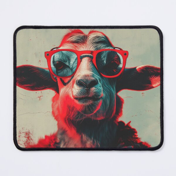 Item preview, Funny Sheep With Glasses. Animal Art designed and sold by GiriaGallery.