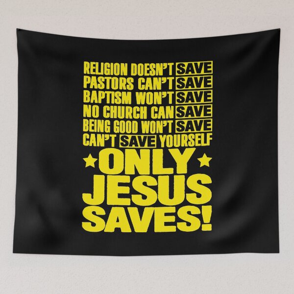 Item preview, Only Jesus Saves designed and sold by plushism.