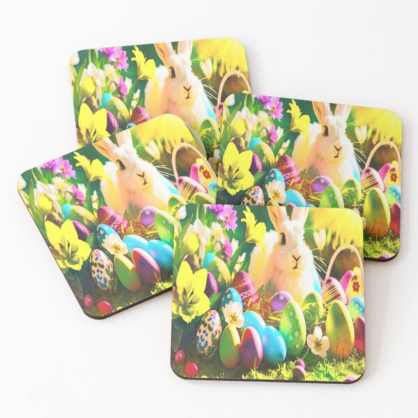 Item preview, Cute bright Easter bunny with flowers and eggs. designed and sold by TAnnao.