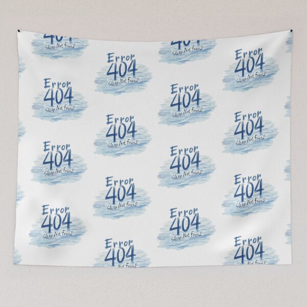 Item preview, Error 404 Sleep Not Found - Funny Tech Geek Shirt designed and sold by Moss and Moon Studio.