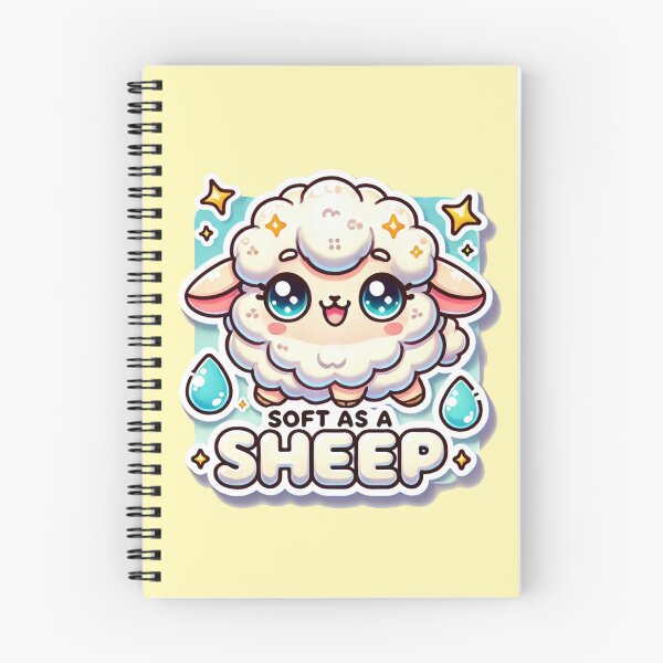 Item preview, Kawaii Sheep Sticker – Soft as a Sheep, Fluffy Lanolin Lover designed and sold by Design by Anthony .