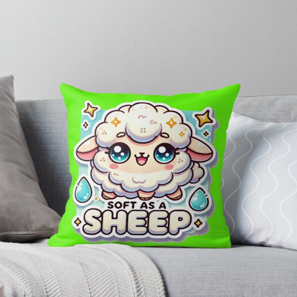 Item preview, Kawaii Sheep Sticker – Soft as a Sheep, Fluffy Lanolin Lover designed and sold by Design by Anthony .