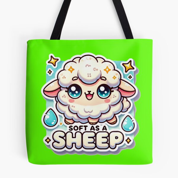 Item preview, Kawaii Sheep Sticker – Soft as a Sheep, Fluffy Lanolin Lover designed and sold by Design by Anthony .