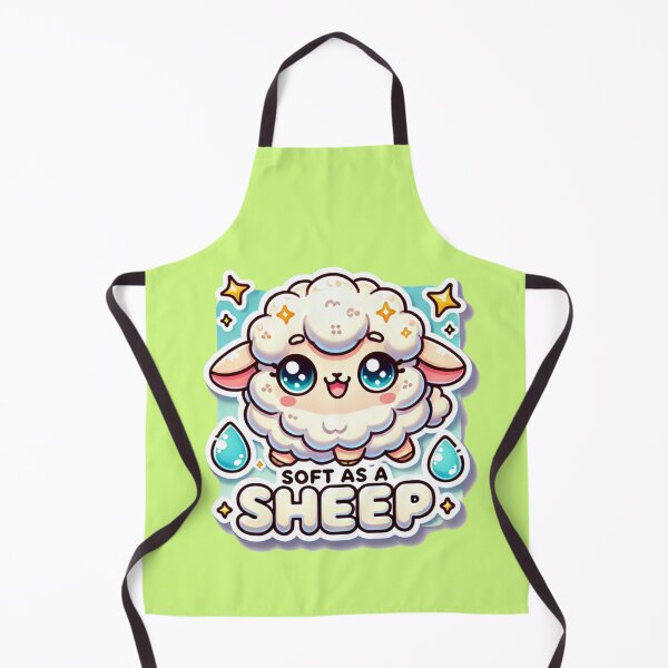 Item preview, Kawaii Sheep Sticker – Soft as a Sheep, Fluffy Lanolin Lover designed and sold by Design by Anthony .