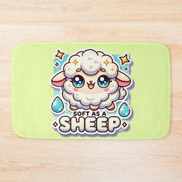 Item preview, Kawaii Sheep Sticker – Soft as a Sheep, Fluffy Lanolin Lover designed and sold by Design by Anthony .