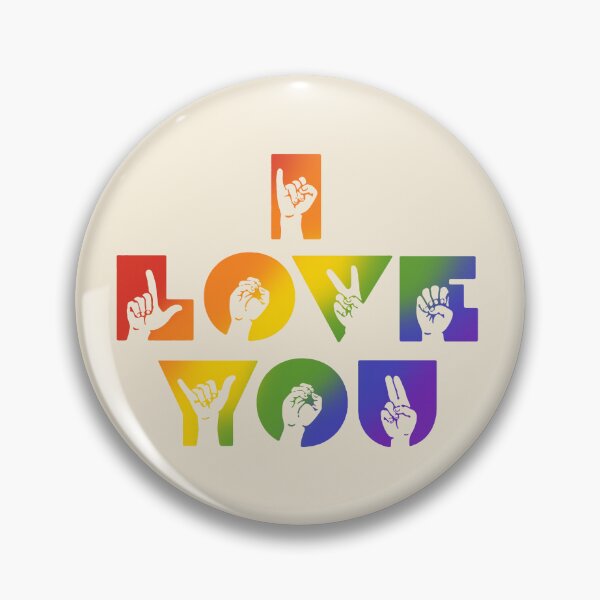 Item preview, ASL I Love You Rainbow  designed and sold by nukartDesigns.