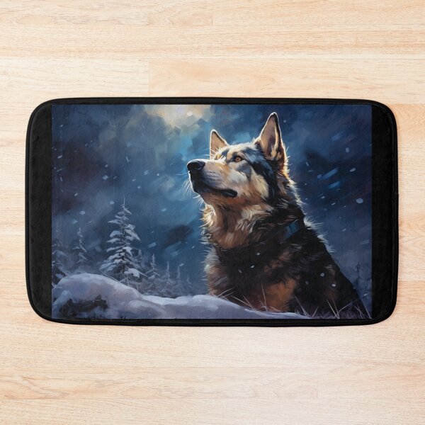 Item preview, Siberian husky in Snowy Forest designed and sold by PetsArt.