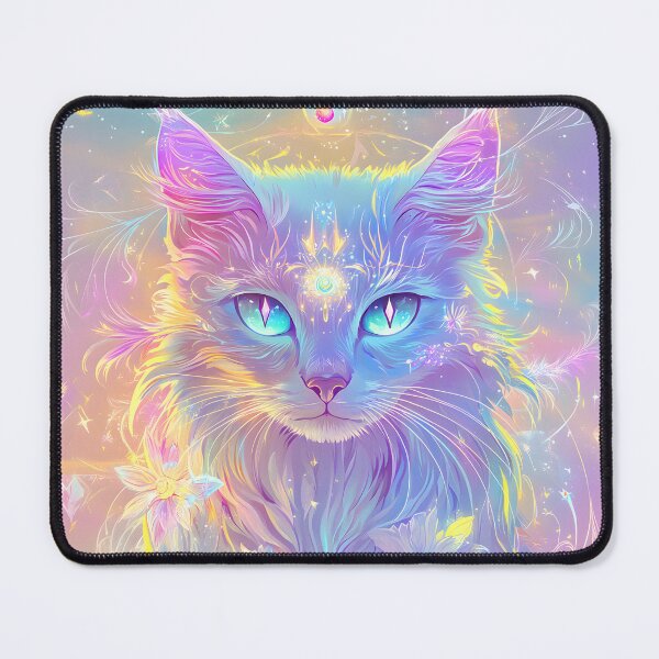 Item preview, Colorful mystical holographic cat designed and sold by natalidesign.