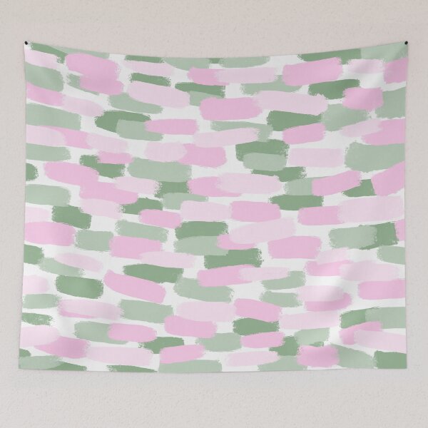 Item preview, Abstract, Pink and Green , Paint Brush Strokes Effect designed and sold by OneThreeSix.