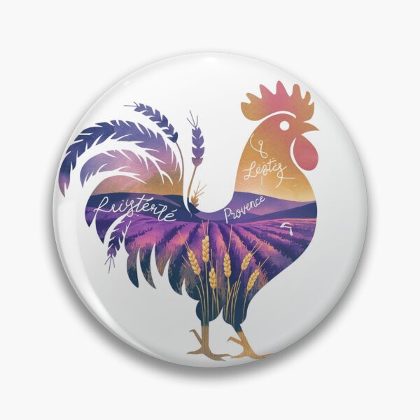 Item preview, Exploring France - gallic rooster and lavender fields designed and sold by wanderenergi.
